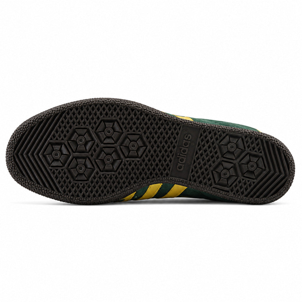 Adidas Liverpool verde y amarelo, suela negra vista inferior