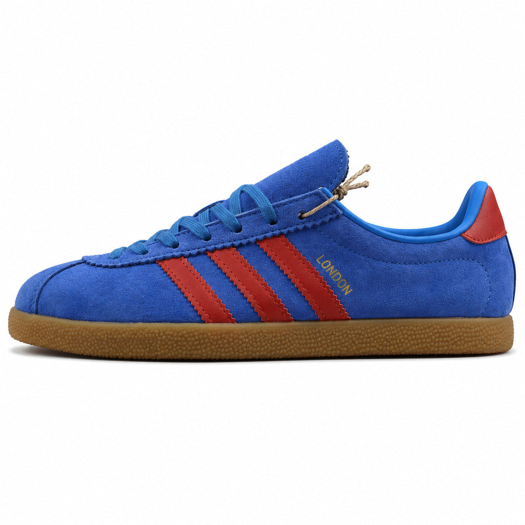 Adidas London 96 azul y vermelho ante, vista lateral exterior