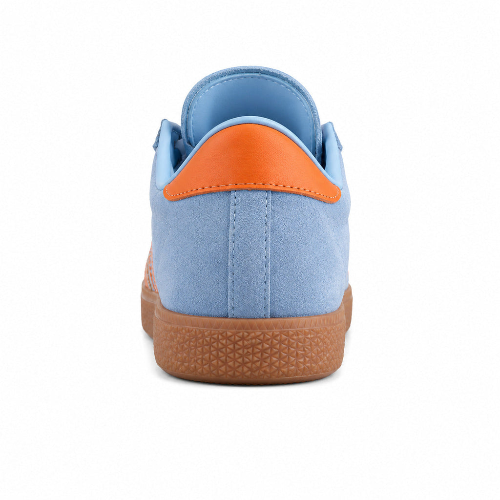 Adidas London azul cielo detalle talón laranja suela borracha