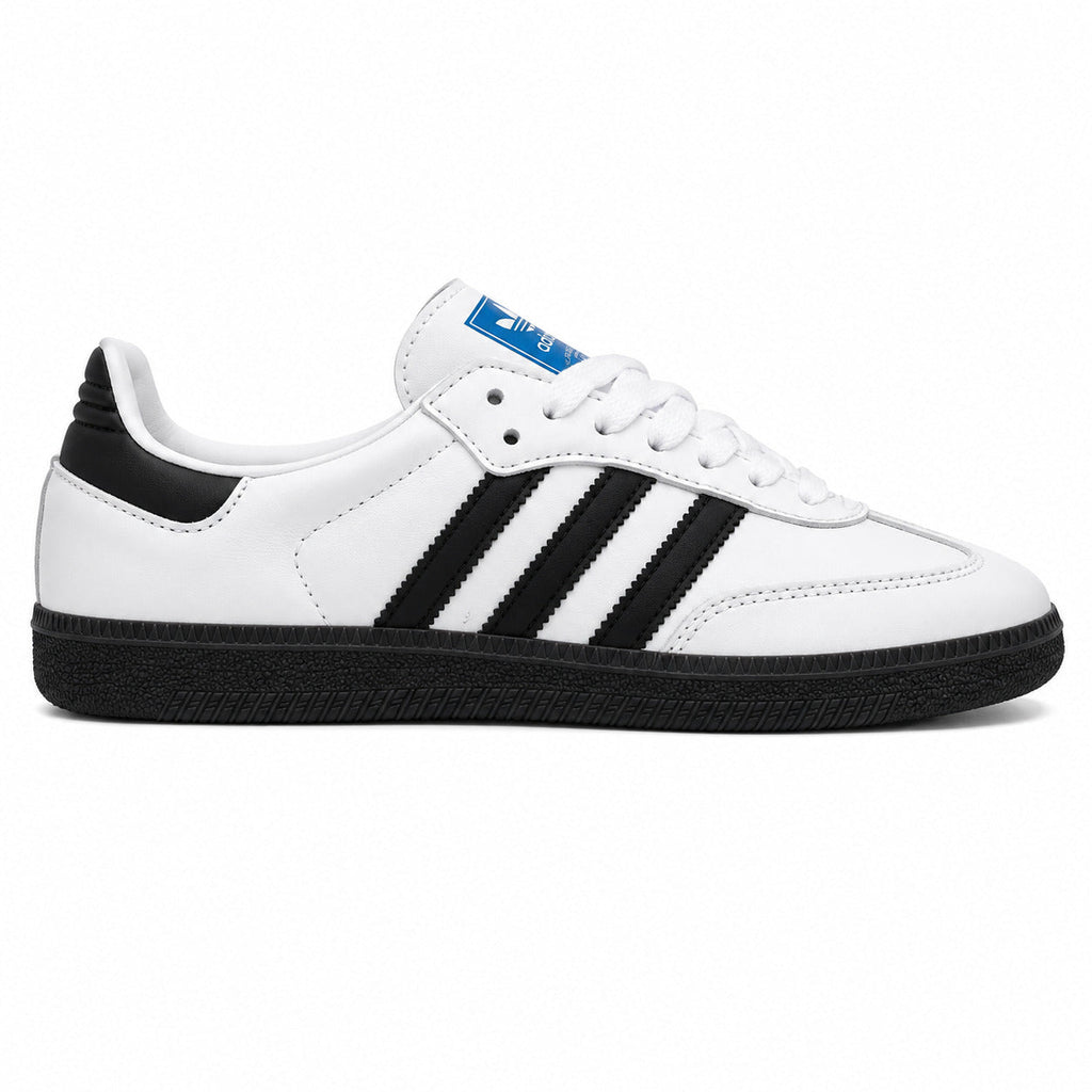 Adidas Samba OG branco preto suela negra lateral derecho