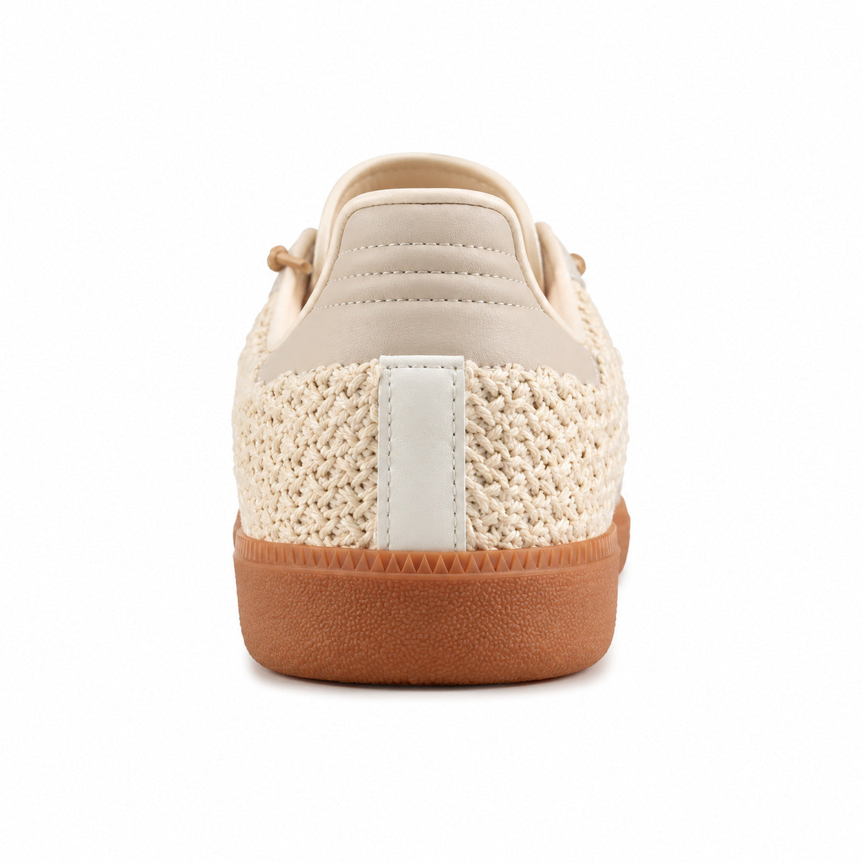 Adidas Samba OG crema crochet rafia detalle talón suela borracha