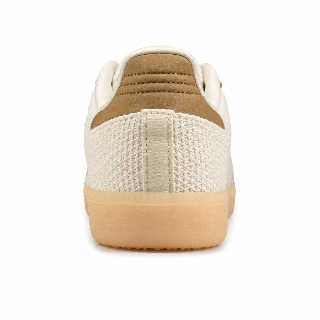 Adidas Samba OG crema camel tejido detalle talón suela borracha