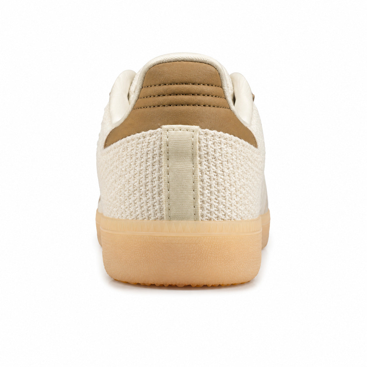 Adidas Samba OG crema camel tejido detalle talón suela borracha