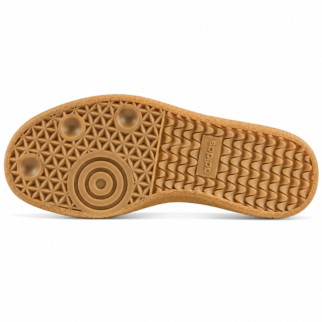 Adidas Samba OG dourado branco suela borracha castanho