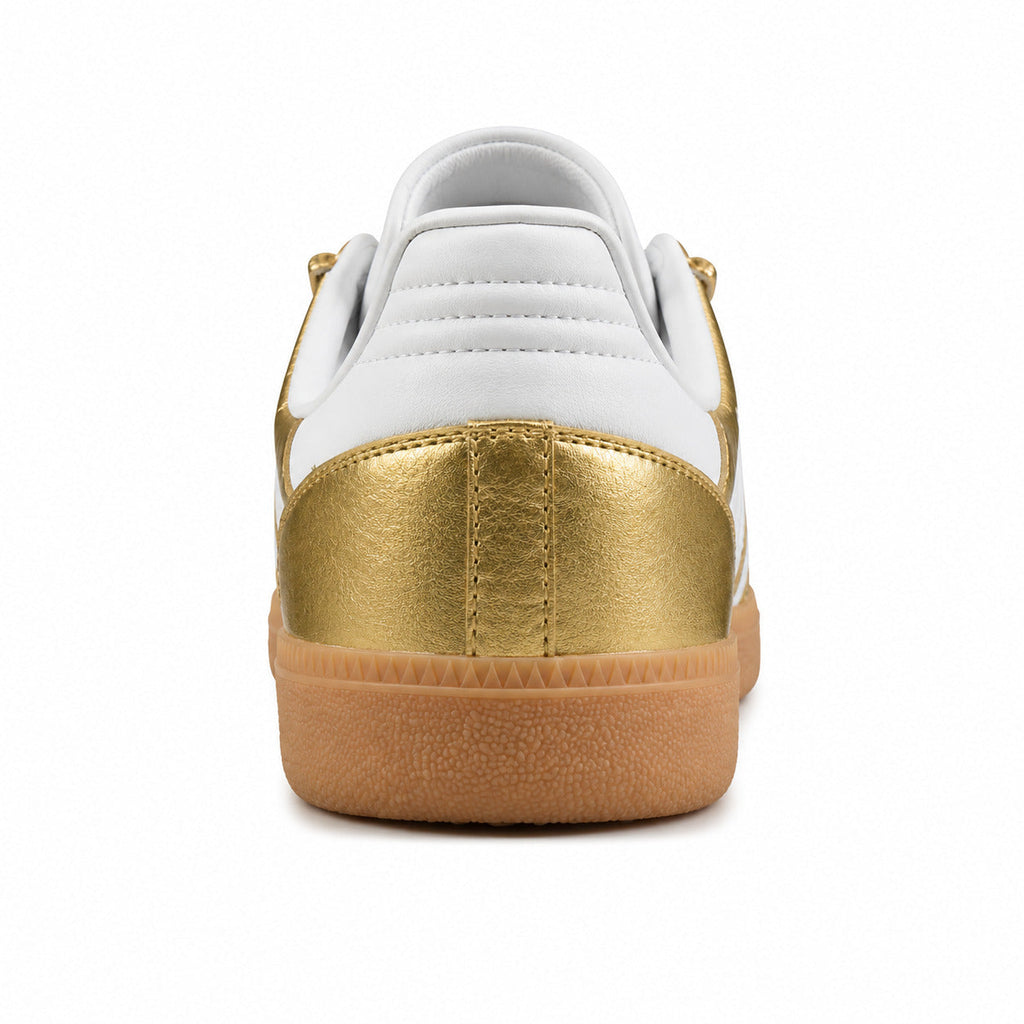 Adidas Samba OG dourado branco detalle talón trasero
