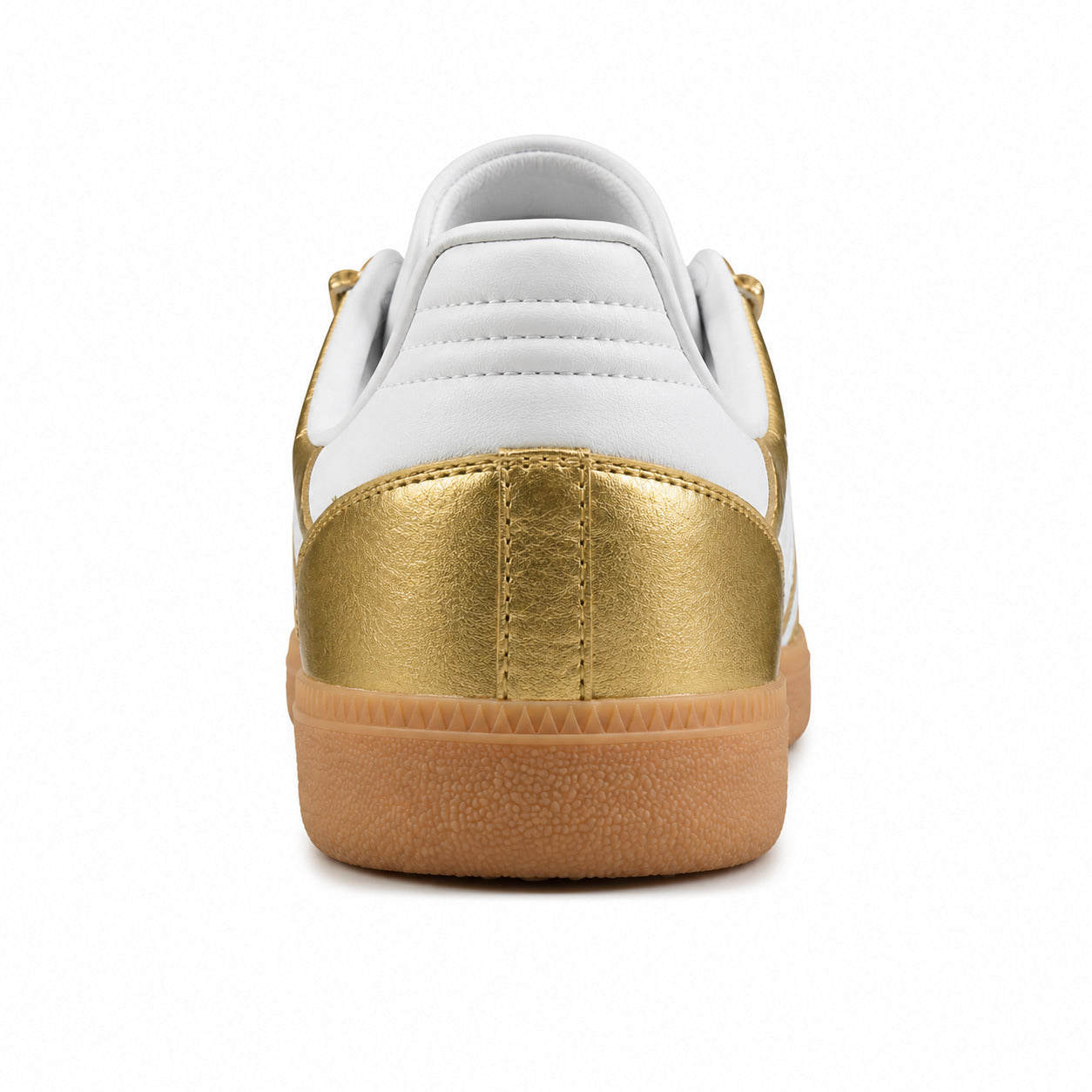Adidas Samba OG dourado branco detalle talón trasero