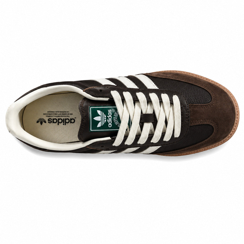 Adidas Samba OG castanho oscuro ante branco vista superior