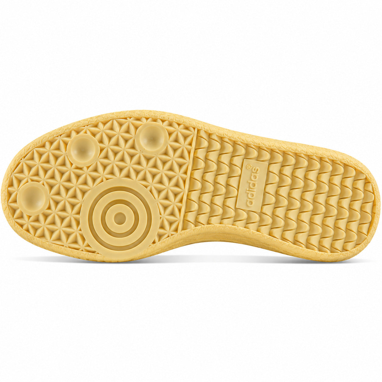 Adidas Samba OG preto suela borracha amarilla vista inferior