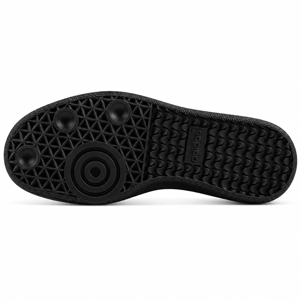 Adidas Samba OG preto suela negra textura vista inferior