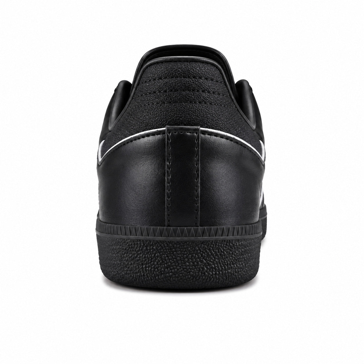 Adidas Samba OG preto detalle talón piping branco suela negra