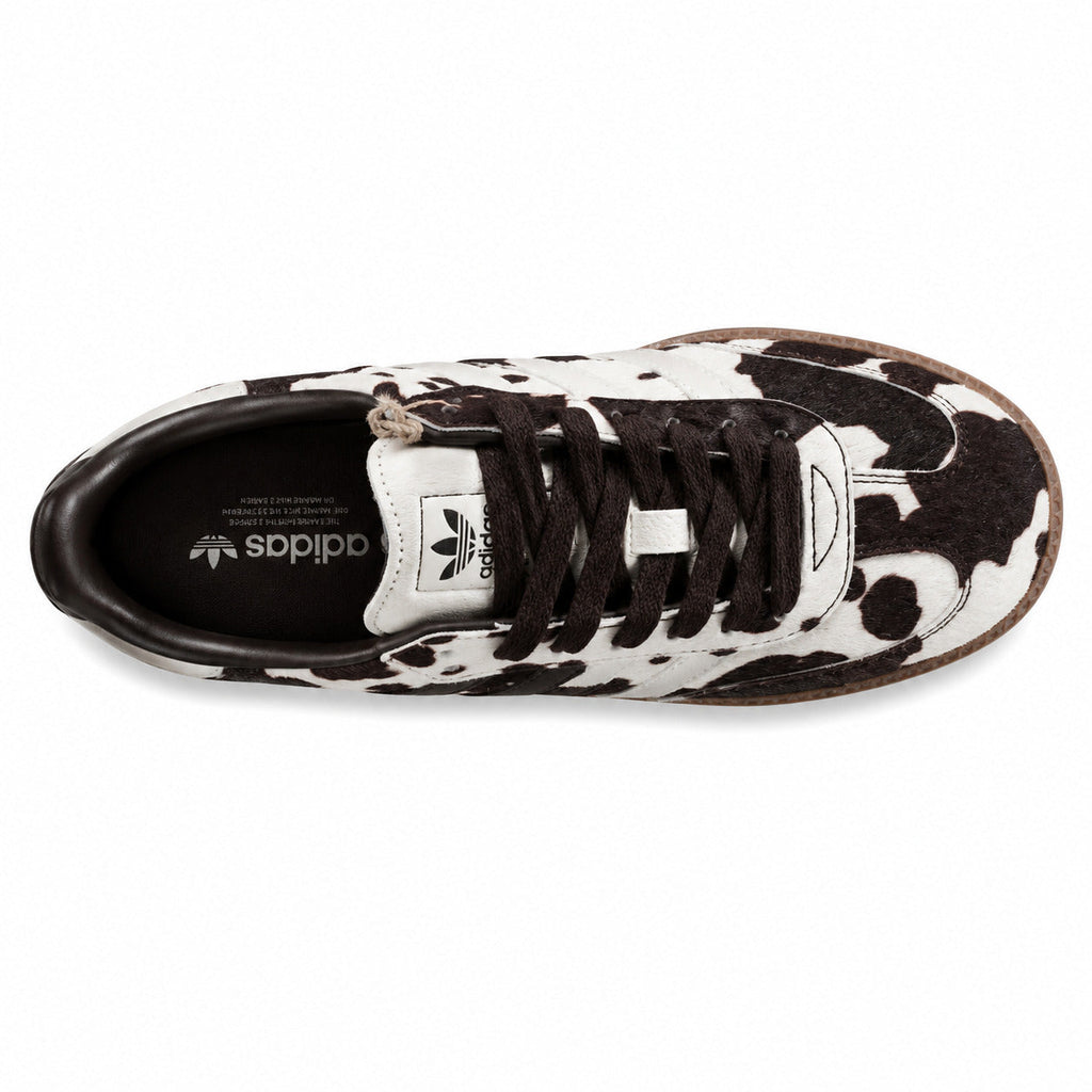Adidas Samba OG pelo potro vaca branco vista superior lengüeta