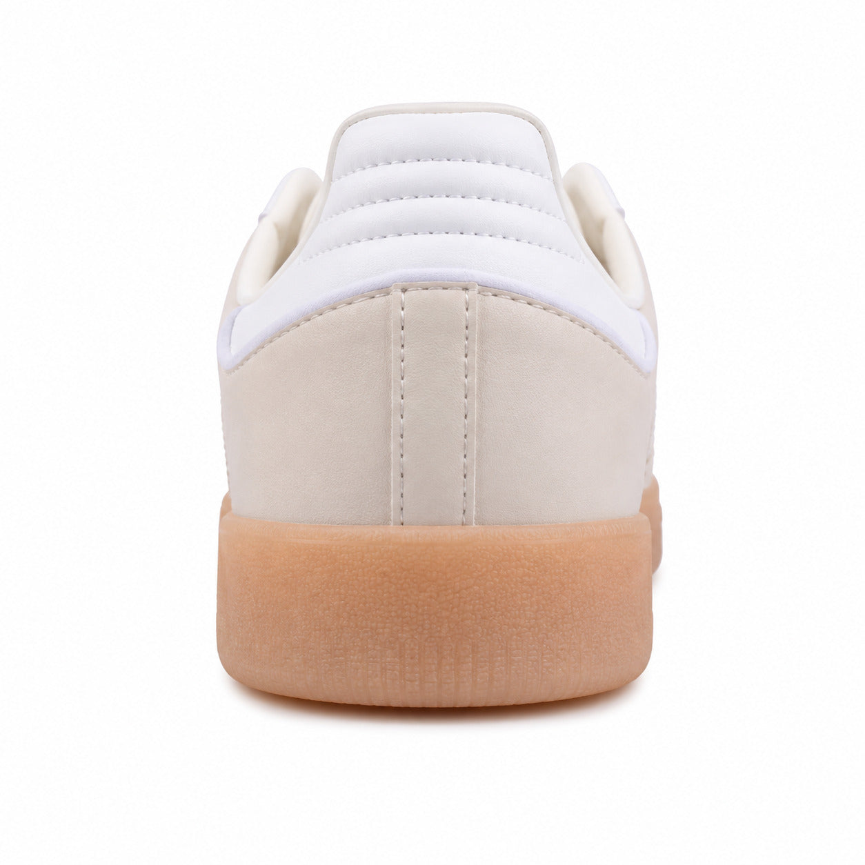 Adidas Sambae W crema detalle talón branco suela plataforma borracha caramelo