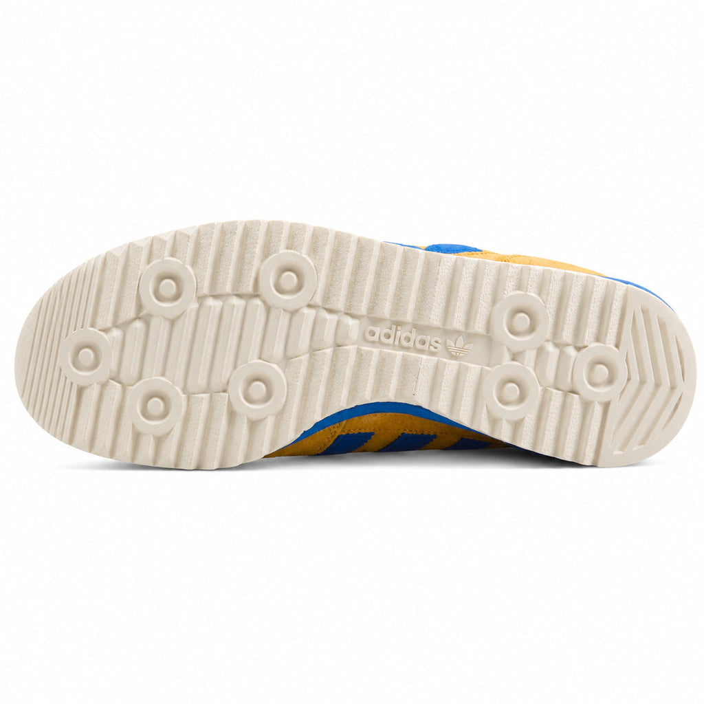 Adidas SL 72 amarelo mostaza suela crema patrón circular vista inferior