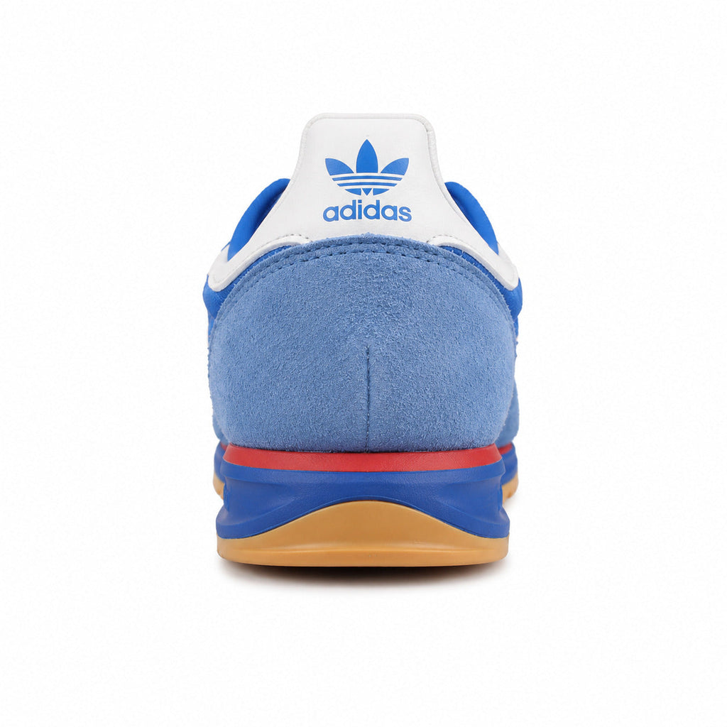 Adidas SL 72 azul royal detalle talón branco trefoil azul franja roja mediasuela