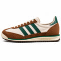Adidas SL 72 crema nylon ante castanho bandas verde bosque suela ripple perfil izquierdo