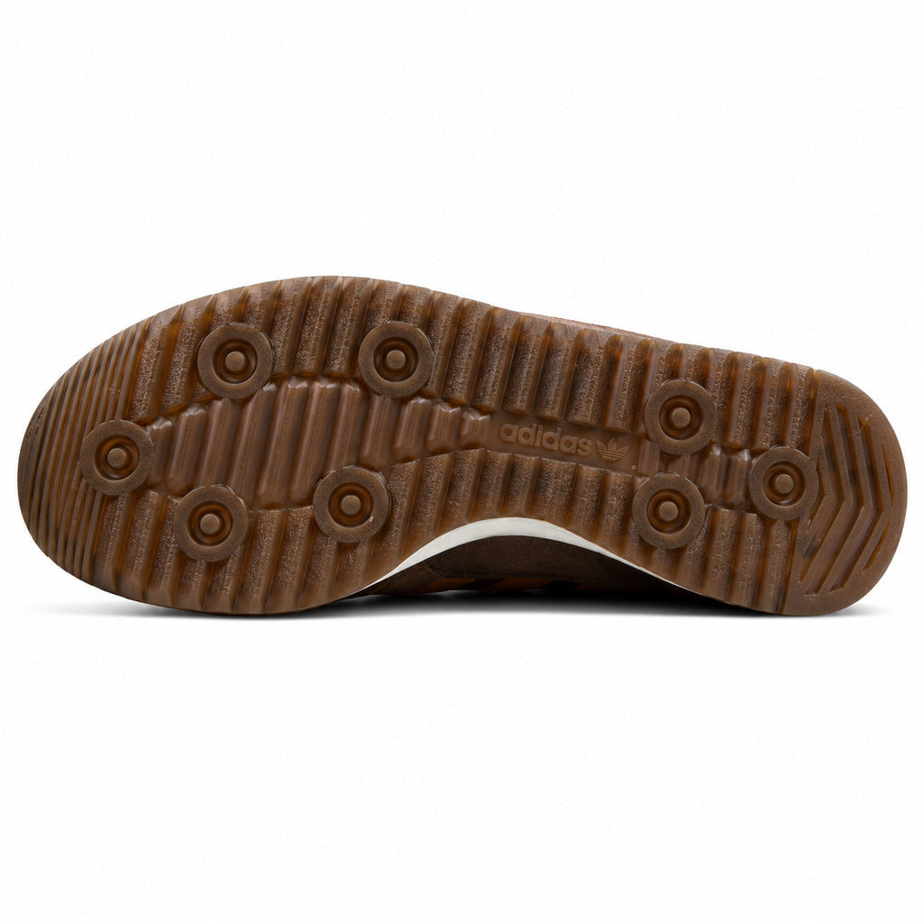 Adidas SL 72 castanho chocolate suela ripple borracha caramelo patrón circular vista inferior