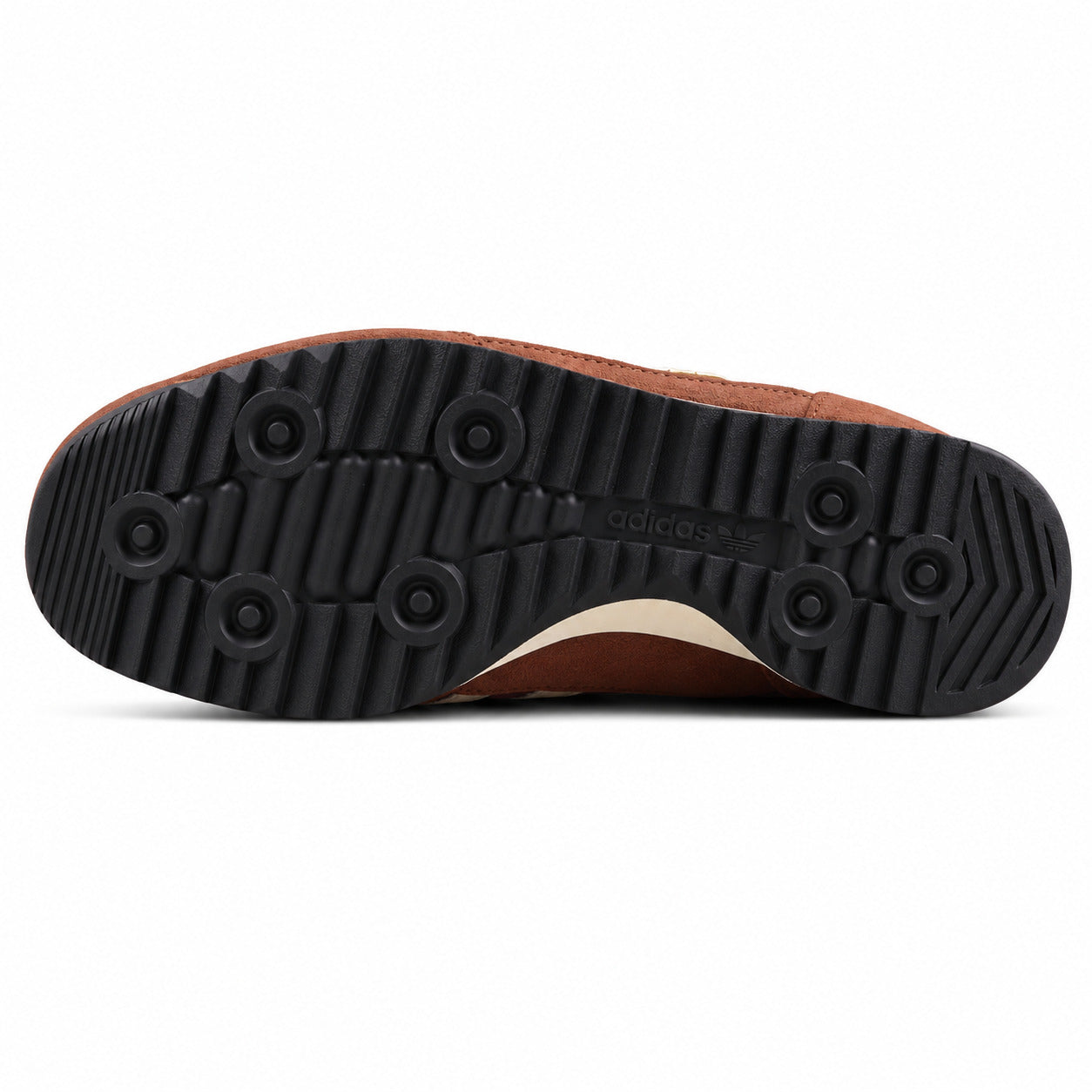 Adidas SL 72 RS granate suela borracha negra patrón circular adidas vista inferior