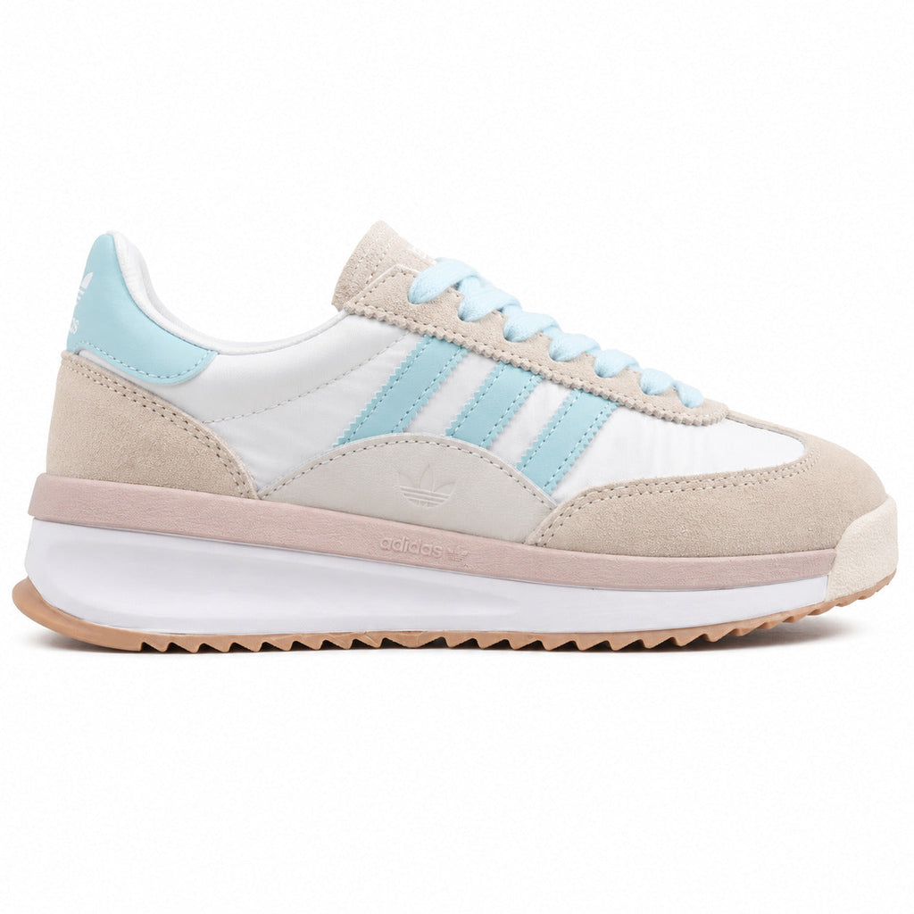 Adidas SL 72 RTN branco ante beige azul cielo rosa mediasuela boost perfil derecho
