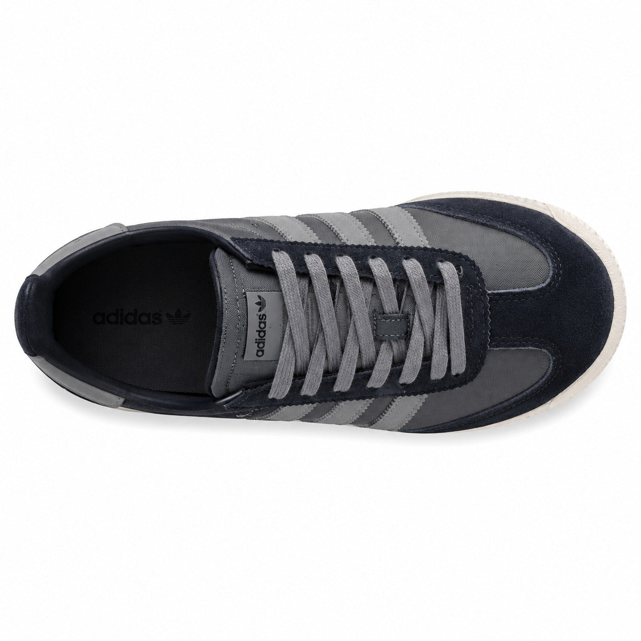 Adidas SL 72 RTN cinzento marino azul royal cordones cinzento plantilla adidas originals vista superior