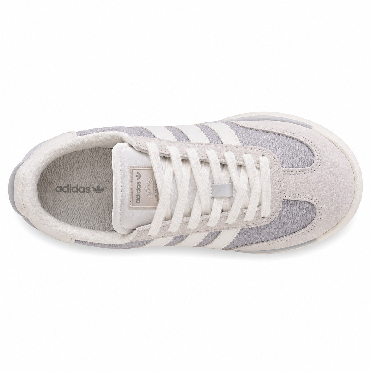 Adidas SL 72 RTN cinzento perla branco ante cinzento hielo etiqueta heritage vista superior