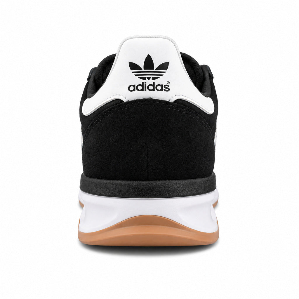 Adidas SL 72 RTN preto detalle talón pele branco trefoil preto mediasuela boost