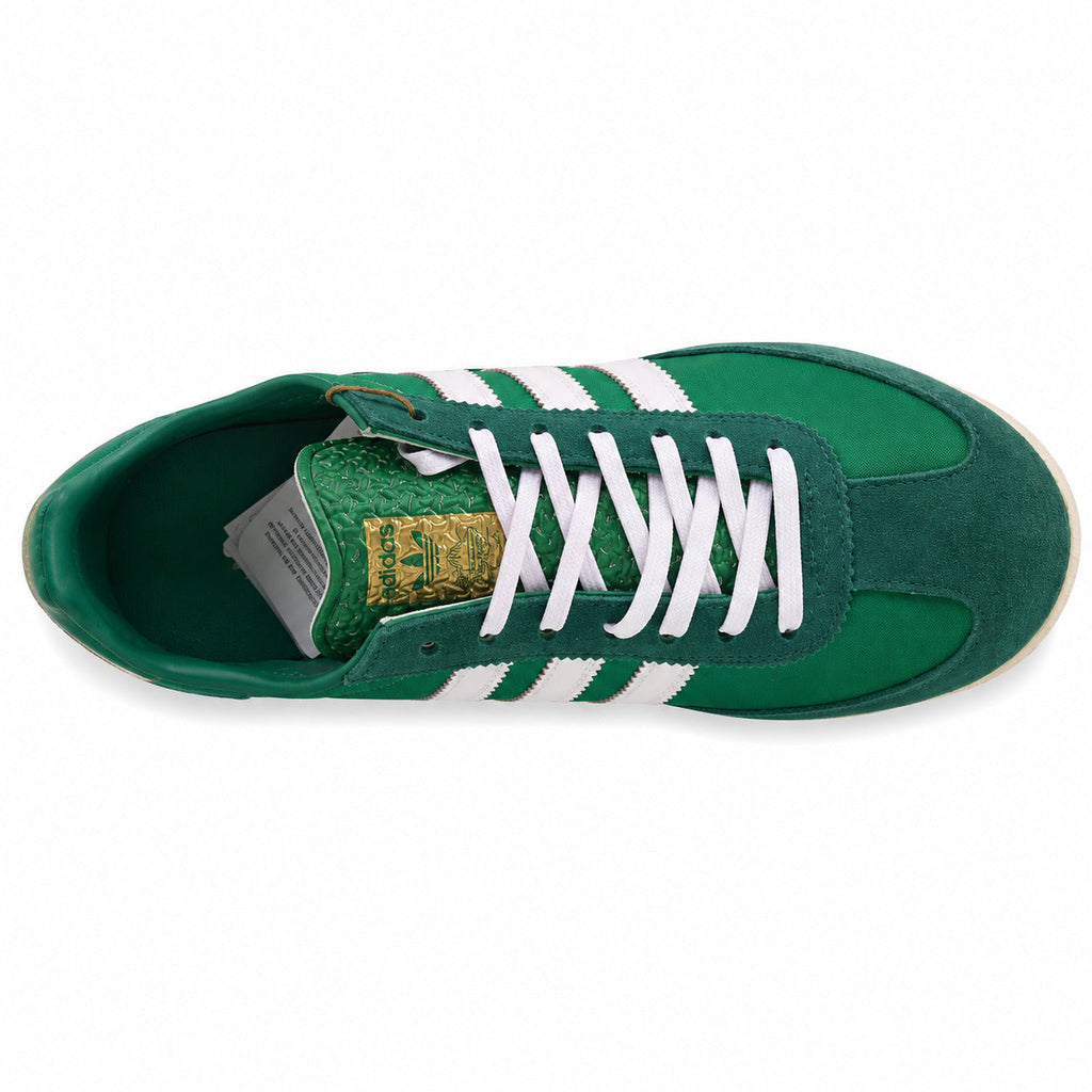 Adidas SL 72 verde teal cordones brancos plantilla dorada relieve adidas originals vista superior