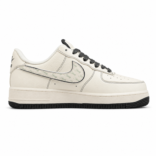 Nike Air Force 1 07 x Stussy crema preto lateral derecha
