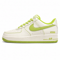 Nike Air Force 1 07 x Supreme branco verde lima lateral izquierda