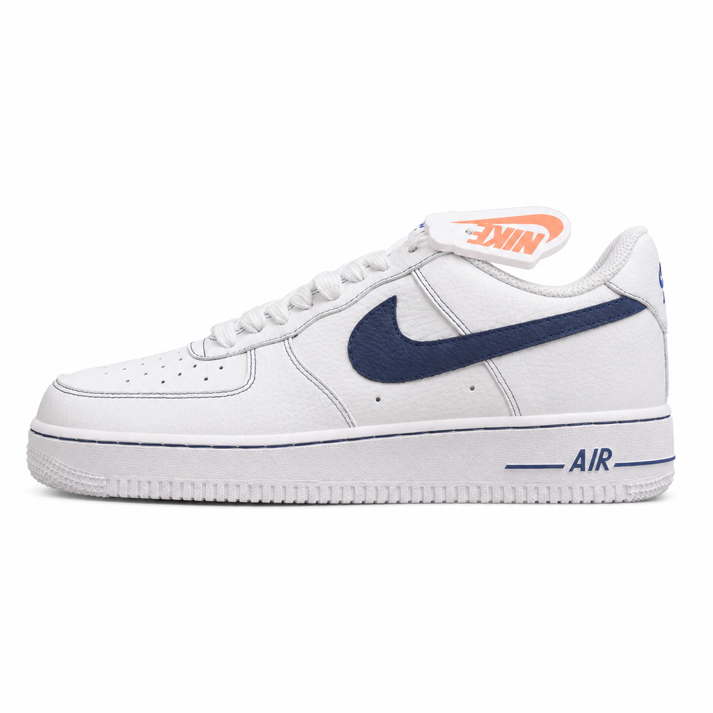 Nike Air Force 1 Low branco azul-marinho lateral izquierda