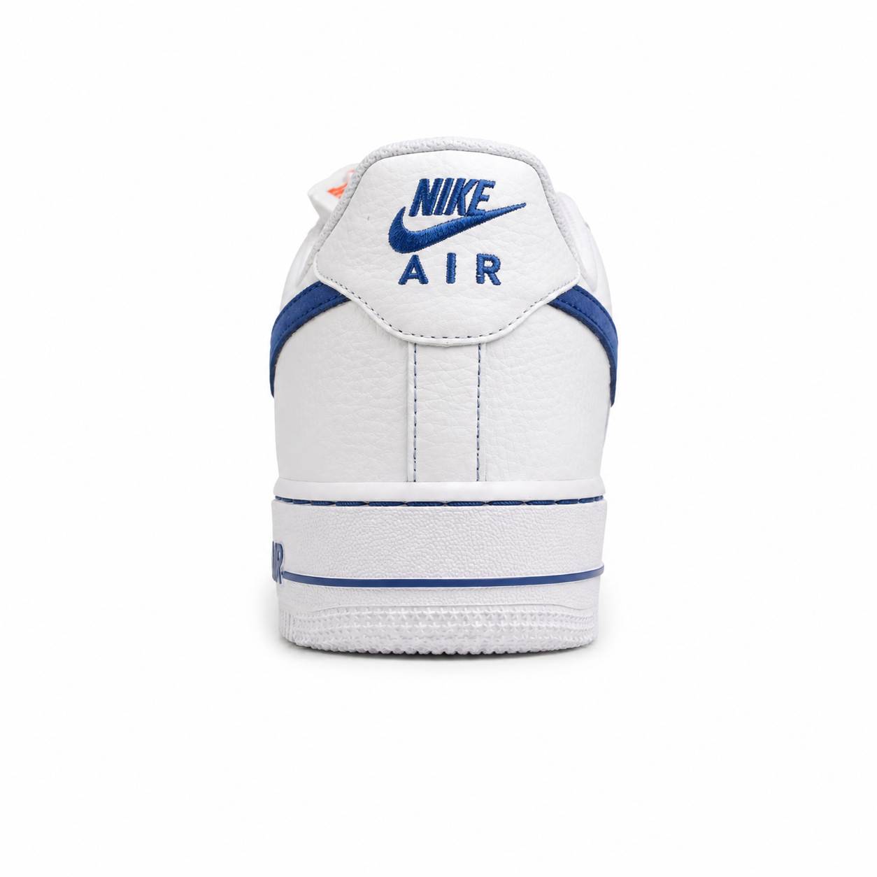 Nike Air Force 1 Low branco azul talón detalle Nike Air