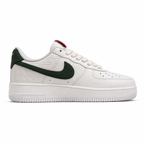 Nike Air Force 1 Low branco verde oscuro lateral derecha