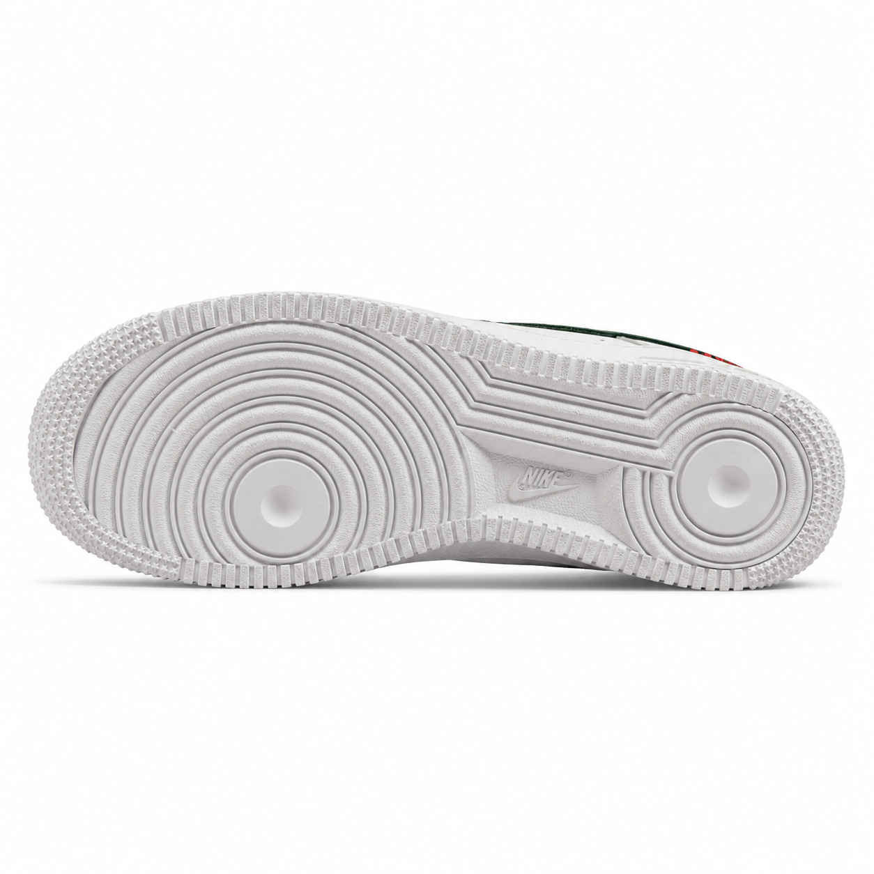 Nike Air Force 1 Low branco verde oscuro suela blanca