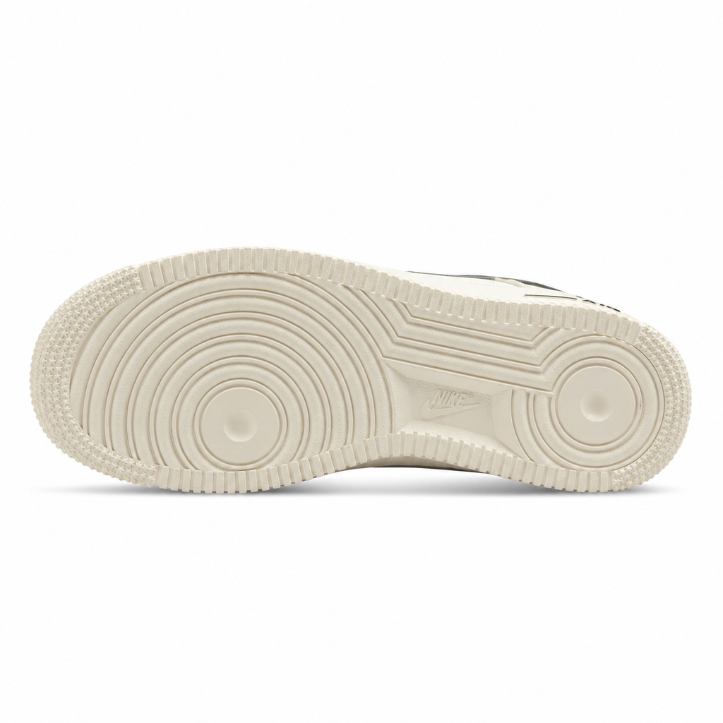 Nike Air Force 1 Low Light Bone preto suela crema