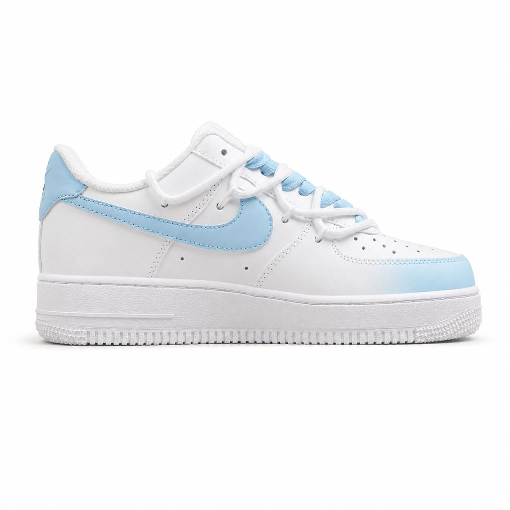 Nike Air Force 1 Low Love Real branco azul cielo lateral derecha