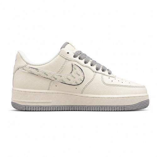Nike Air Force 1 Low x Stussy beige cinzento lateral derecha