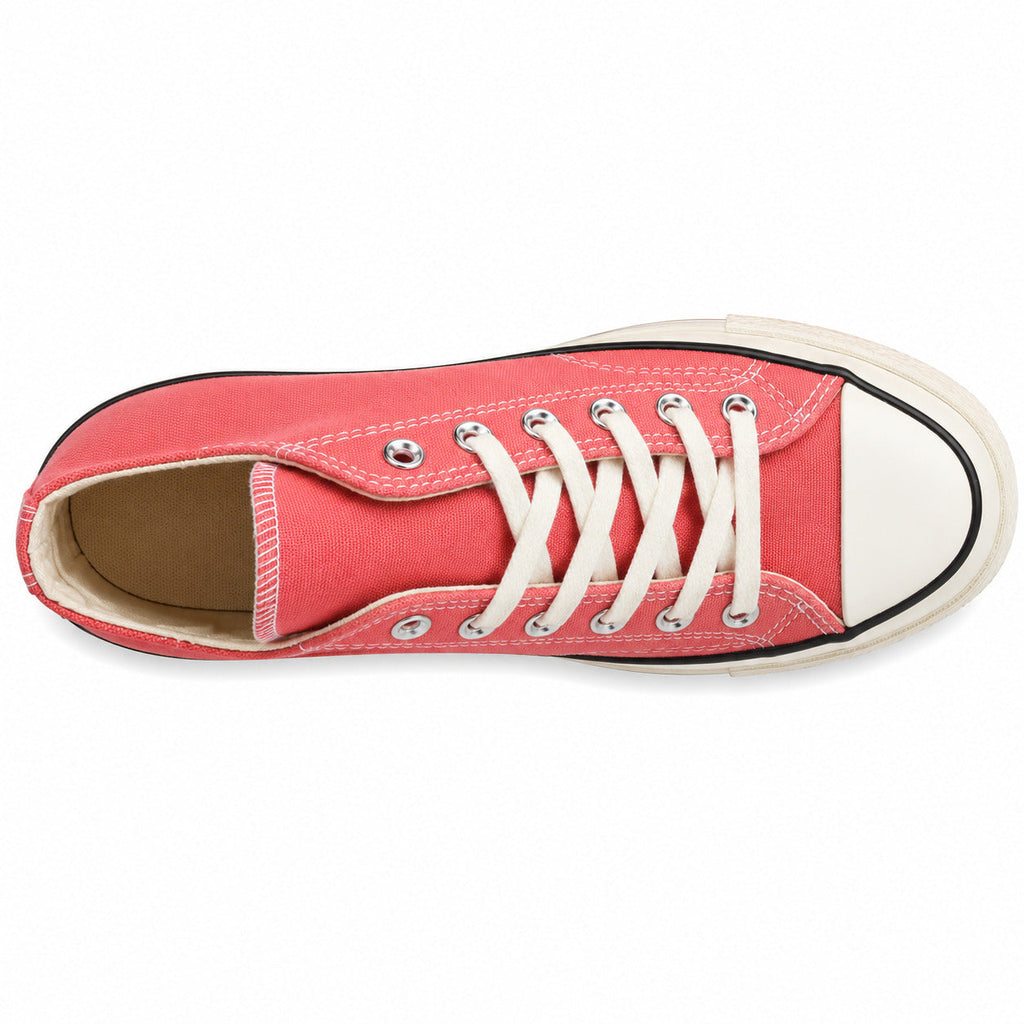 Converse Chuck 70 Hi rosa coral cru vista superior cordones