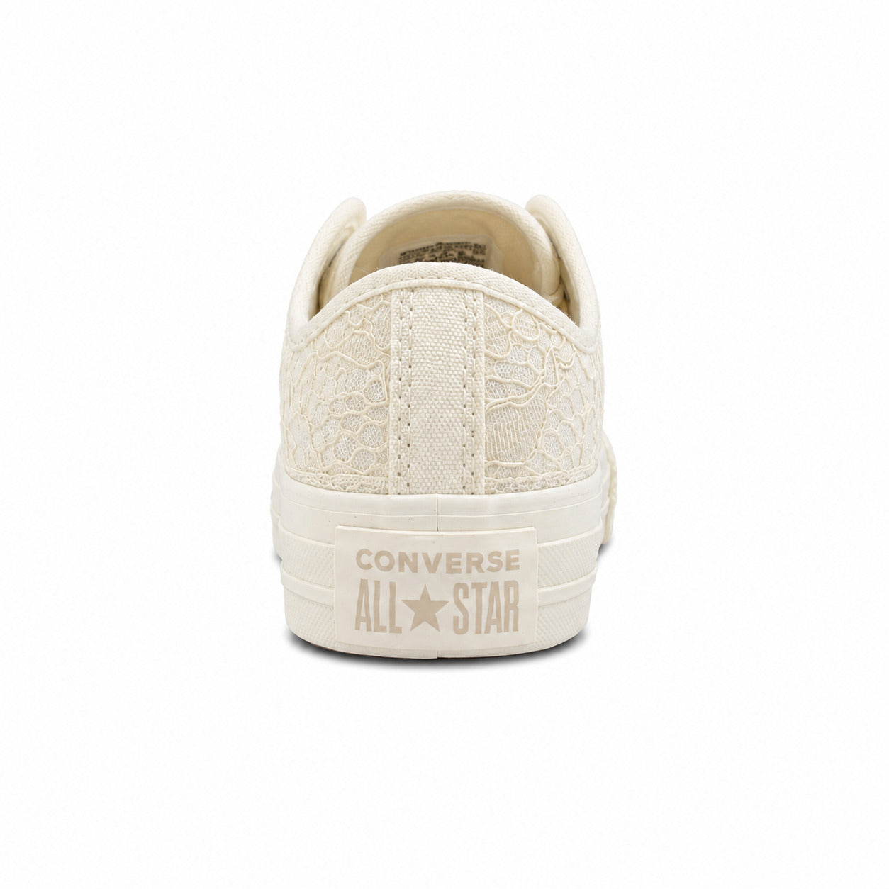 Converse Chuck 70 Low encaje cru dourado detalle talón plataforma