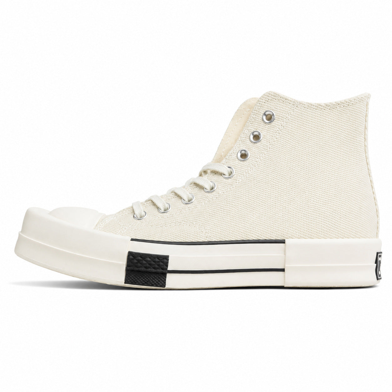 Converse Chuck 70 Plus Hi branco preto suela bloque lateral izquierda