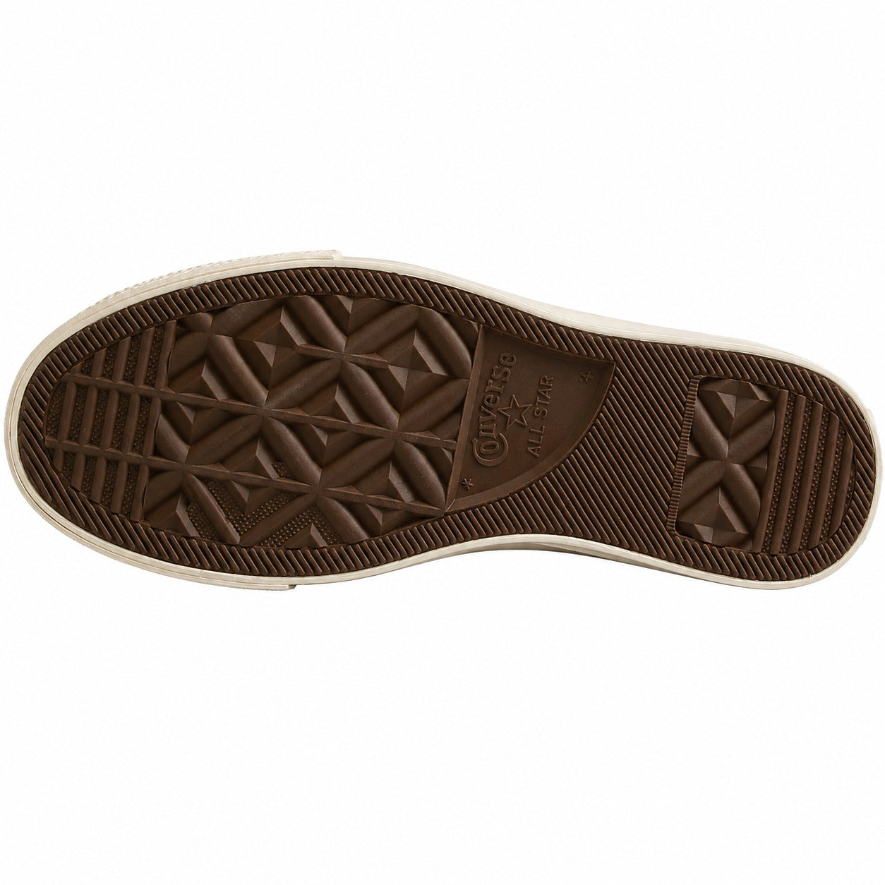 Converse CTAS Platform Hi crema dourado detalle suela
