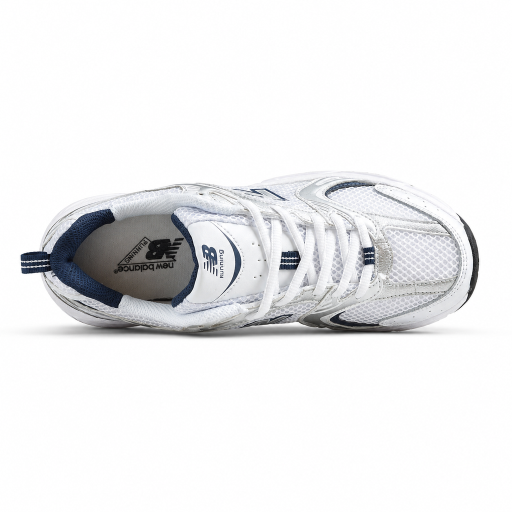 NB 530 Branco / Azul-marinho