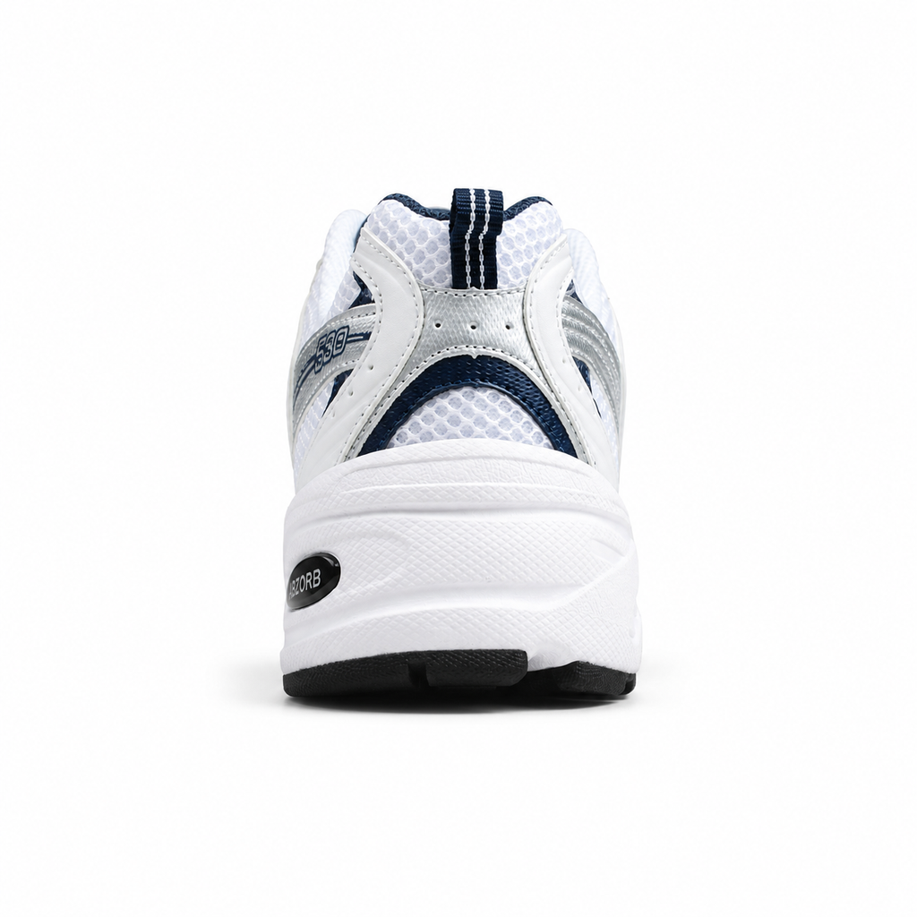 NB 530 Branco / Azul-marinho