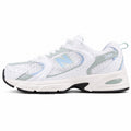 New Balance 530 branco mint vista lateral izquierda