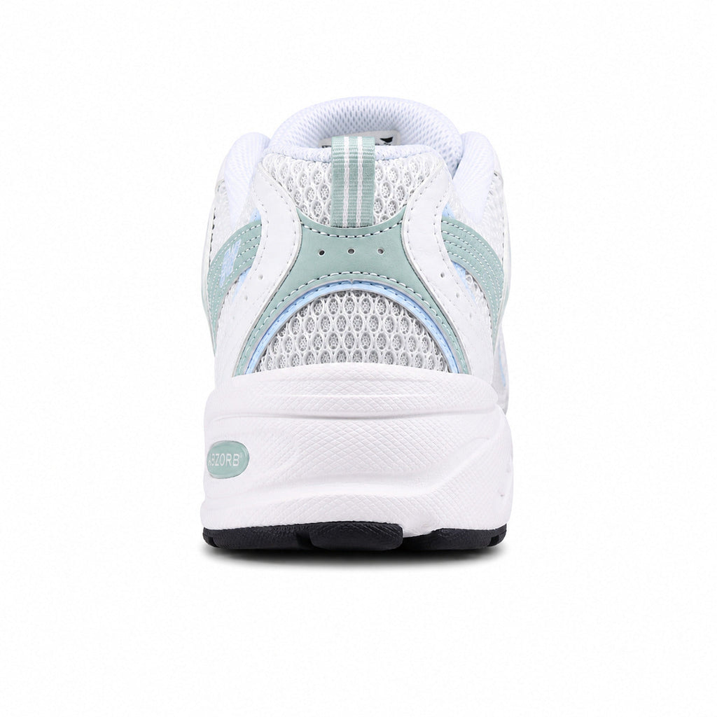 New Balance 530 branco mint detalle talón ABZORB