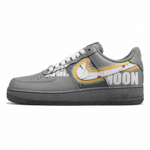 Nike Air Force 1 07 cinzento escuro branco lateral izquierda