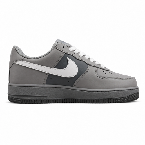 Nike Air Force 1 07 cinzento escuro branco lateral derecha
