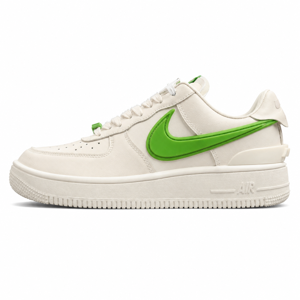 Nike Air Force 1 Low x Ambush branco verde lateral izquierda