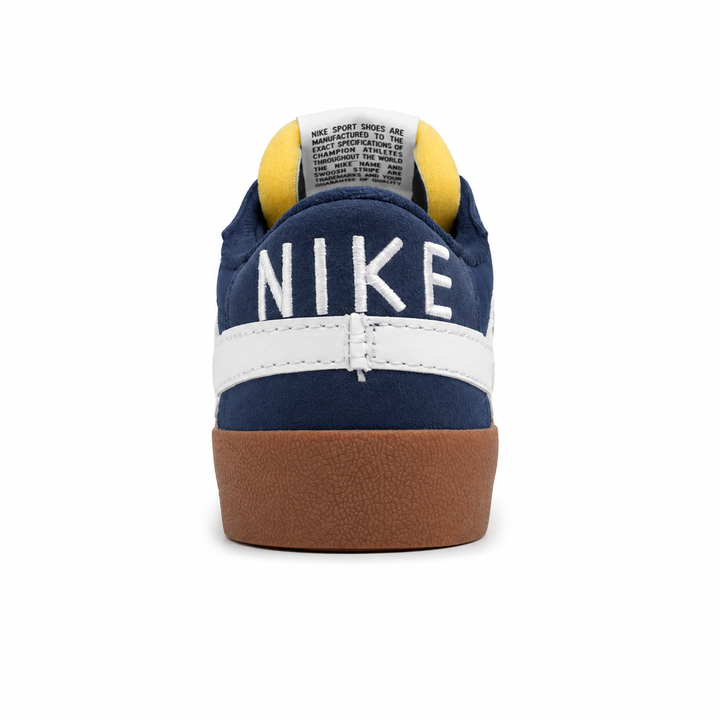Nike Blazer Low 77 azul-marinho branco gum vista trasera
