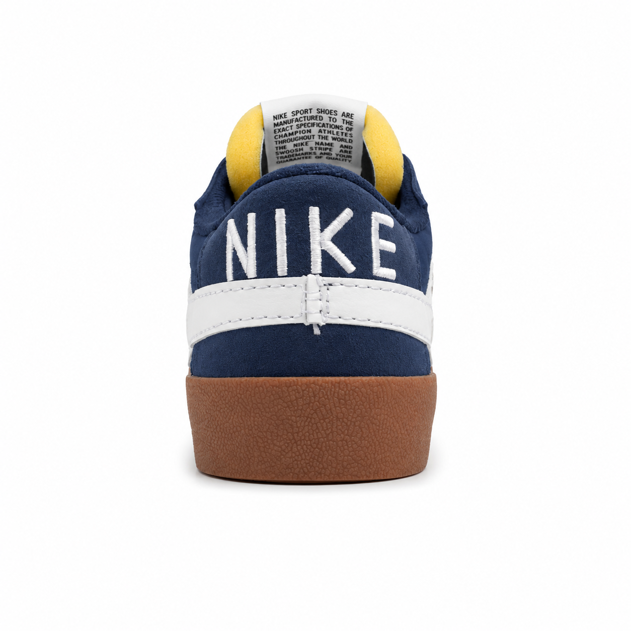 Nike Blazer Low 77 azul-marinho branco gum vista trasera