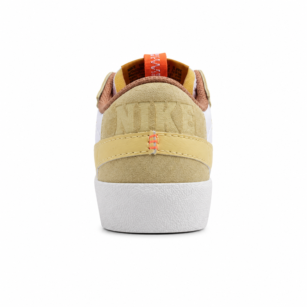Nike Blazer Low 77 beige azul branco vista trasera
