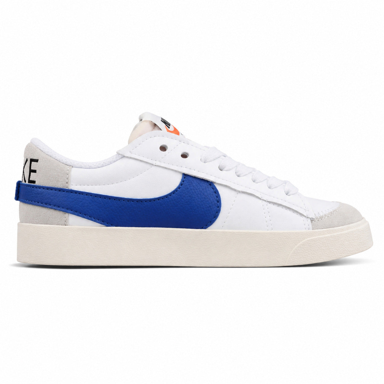 Nike Blazer Low 77 branco azul lateral derecha
